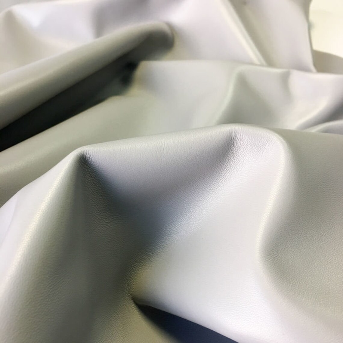 Light Gray Leather Fabric DOVE 1.5oz/0.6mm Soft Etsy