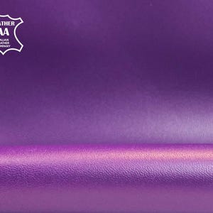 PURPLE Leather fabric // Genuine sheep sheets for sewing // Shiny Violet Leather Material// Lambskin Pieces//PURPLE PASSION 123 , 0.8mm/ 2oz