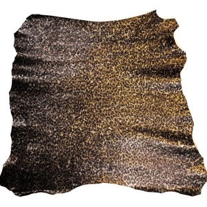 Textured Leopard Print Leather Hides// Genuine Lambskin Leather Hides //Choose Your Color //CRUNCHY LEOPARD MIX 1.0 mm / 2.5 oz image 7