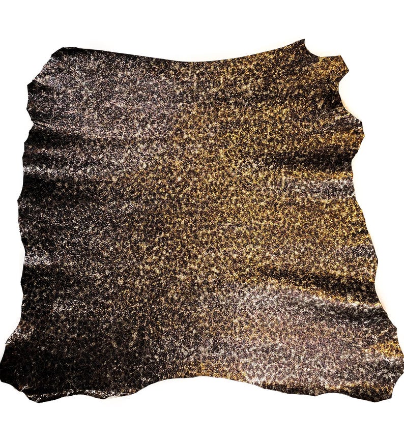 Textured Leopard Print Leather Hides// Genuine Lambskin Leather Hides //Choose Your Color //CRUNCHY LEOPARD MIX 1.0 mm / 2.5 oz image 7