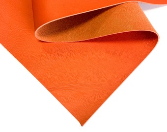 Bright ORANGE leather 6x6/8x10/12x12/12x18 inch sheets of genuine sheep leather for DIY 2.5 oz/1.0mm quality orange scraps ORANGEADE 503 A4