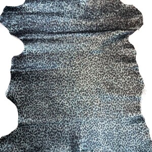 Textured Leopard Print Leather Hides// Genuine Lambskin Leather Hides //Choose Your Color //CRUNCHY LEOPARD MIX 1.0 mm / 2.5 oz image 6