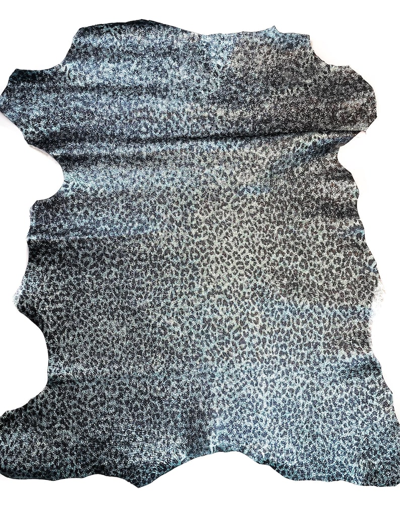 Textured Leopard Print Leather Hides// Genuine Lambskin Leather Hides //Choose Your Color //CRUNCHY LEOPARD MIX 1.0 mm / 2.5 oz image 6