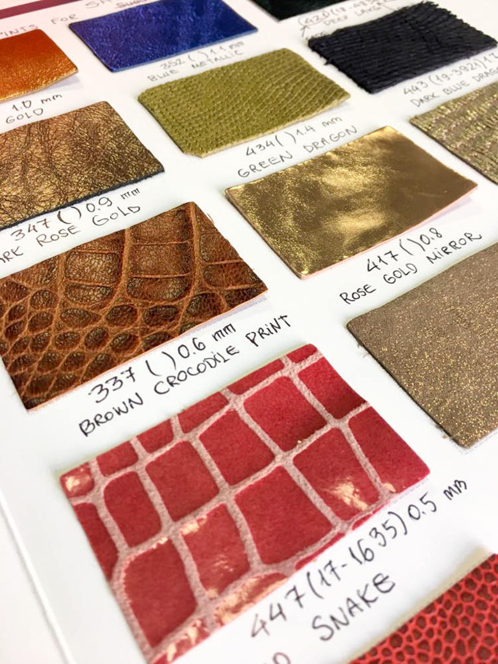STRETCH LEATHER Swatches Genuine Stretch Leather Swatches Etsy