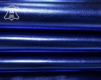 Blau Metallic Lammleder 3, 4, 5 sqft Echter Tier Stoff 0.9 mm // 2.25oz ROYAL BLAU 352