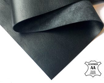 BLACK Genuine Leather Sheets 6x6 / 8x10 / 12x12 / 12x18 / 18x24 Premium Lambskin Leather Skin Scrap Pieces 2.25oz/0.7mm BLACK SHEEP 674