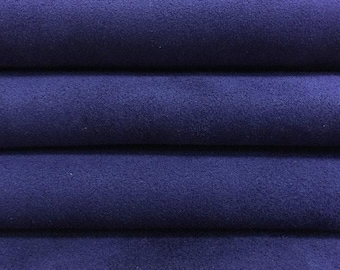 Blauwe suèdeleerstof – echt violet lamsleer, 4 m², echte dierenhuid Materiaal voor naaien en knutselen 1,2 mm Twilight Blue 464