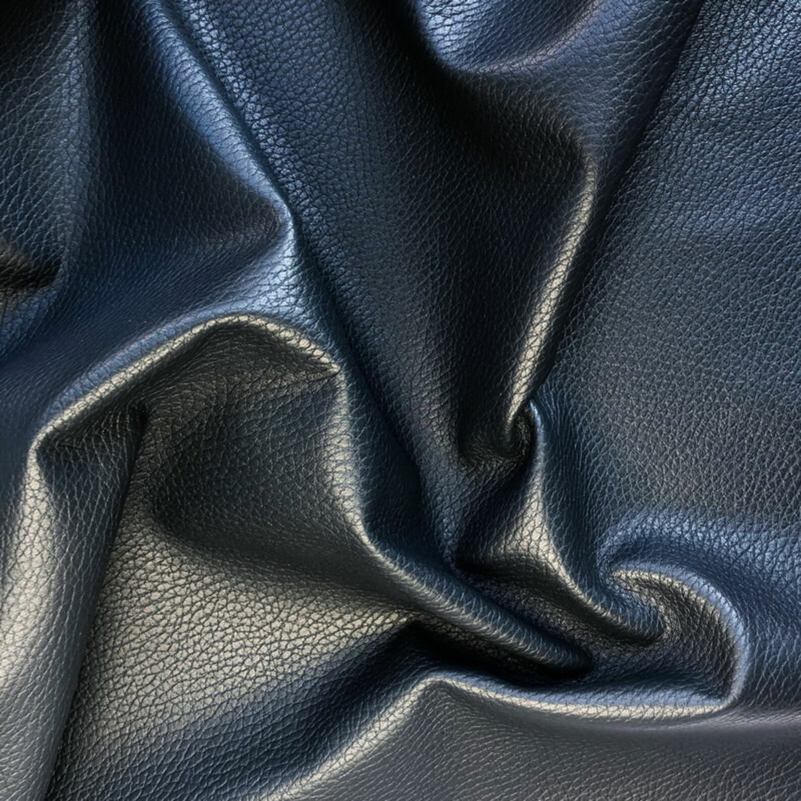 Dark Blue Genuine Leather Pieces // Top Grain Navy Fabric Etsy