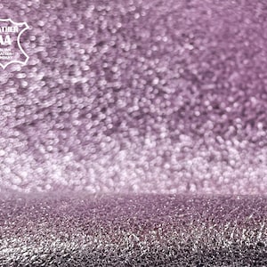 Purple with Pink Hue Metallic Leather Hides // Real Animal Leather With Sparkles /3 - 4 sqft // 0.32 - 0.43 m2 / BARBIE'S DREAM 1152 , 0.9mm