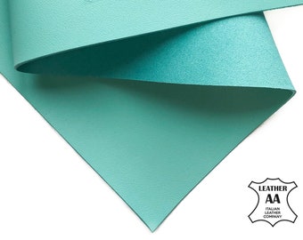 MINT Genuine Leather 6x6 / 8x10 / 12x12 / 12x18 / 18x24 Sheets // Bright Green Lambskin Piece // DIY Leather Sraps // Earring Supplies //