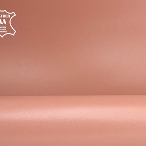 Pastel PINK leather // Genuine sheepskin // 4 - 6 sqft // Dusty pink  // Glossy pink leather material for sewing// PALE MUAVE 418 0.8 mm/2oz