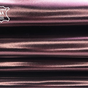 Peaux métalliques bordeaux || Cuir bordeaux fin || Matériel de couture || 5 - 7 pieds carrés|| Cuir de mouton || 904, 0,7 mm/1,75 oz