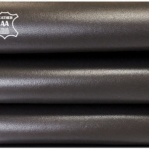 Dark GREEN / BROWN lambskin leather pieces Real leather material hide 894, 2.5oz Natural animal skin fabric Green leather fabric for sewing