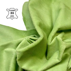 Grönt ponnyhårsläder Mjukt, ljust limegrönt 4, 5 kvadratfot bitar 0,6 mm (1,5 oz) LIME 1715