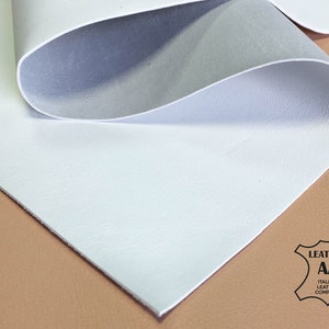 Foglio di pelle BIANCA morbida Pelle Bianca Neve Vera Pelle 6x6 / 8x10 / 12x12 / 12x18 / 18x24 pollici 2,25oz/0,9 mm Pezzi Naturali 657 BIANCO PURO