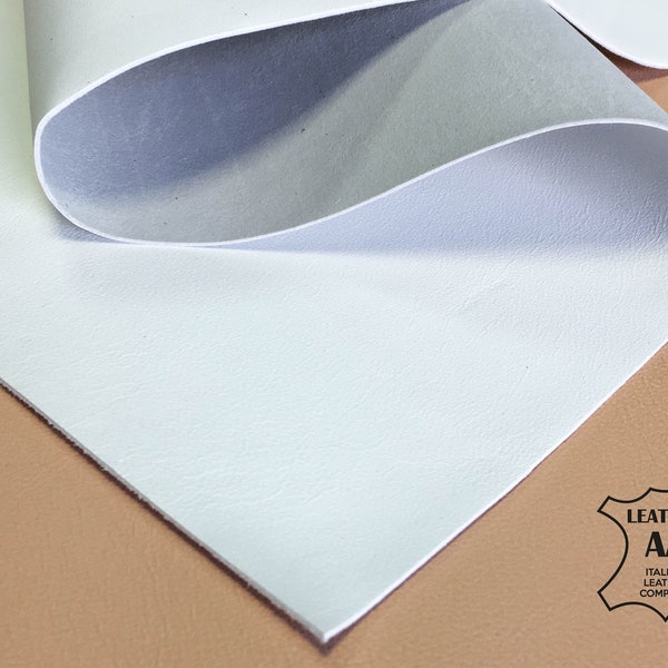 Soft WHITE Leather Sheet Snow White Genuine Leather 6x6 / 8x10 / 12x12 / 12x18 / 18x24 inches 2.25oz/.9mm Natural Pieces  657 PURE WHITE