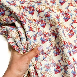 フローラルアートラムスキンレザー 5、6、7、8平方フィート レーザーカットスネークプリント 皮革 1.1 mm // 2.75 オンス ミルクスネーク 1332