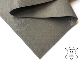 Grijs SUDE-velleer met glanzende stippen 6 x 6 / 8 x 10 / 12 x 12 / 12 x 18 / 18 x 24 echte lamsvelours stukken met folie 2oz/,8 mm GRIJZE GLANS 718