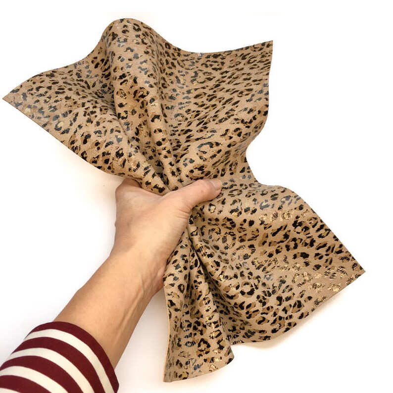 LEOPARD Print Sheet 6x6in/15x15cm Genuine Animal Leather Etsy