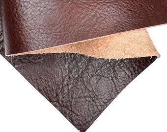 Bruna tjocka kalvskinnslakan med textur 6x6/8x10/12x12/12 x 18 tum 1,7-1,9 mm/4,25-4,75 oz Mörkbrun vegetabilisk brun 1455