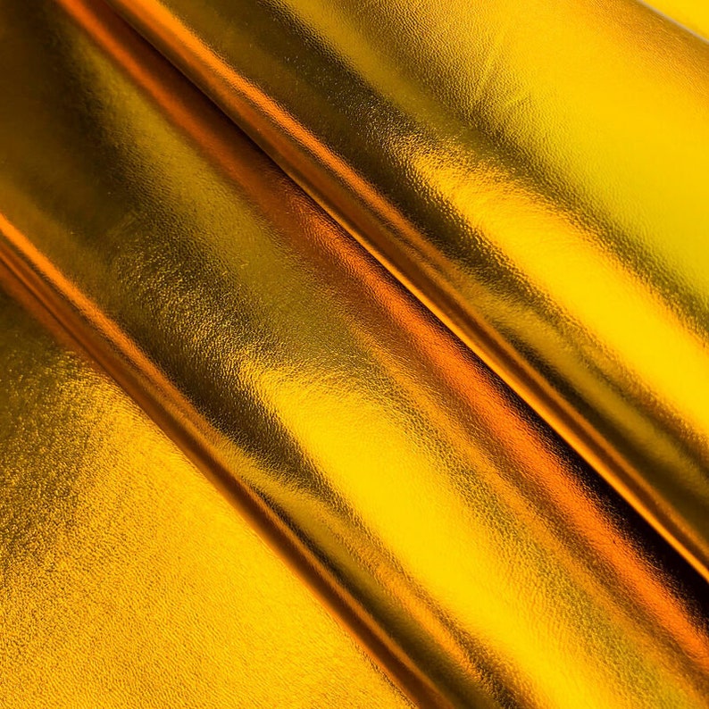 Yellow Metallic Leather Hides // Genuine Leather With Mirror Etsy UK