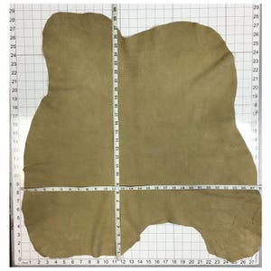 BEIGE Green Suede Leather// Genuine Sheep sheets for sewing //Velour leather hides //Natural Leather material //LARK 702, 0.6 mm/1.5 oz image 9