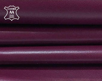 Burgundy Red Lambskin Leather 4, 5, 6, 7 sqft Plum Purple Sewing, Handcrafting Italian 0.7mm // 1.75oz Burgundy Quartzs 768