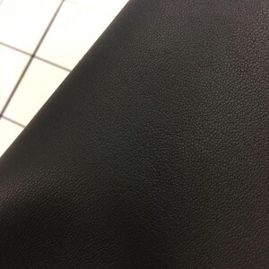 Black Lambskin Leather 5, 6, 7 sqft (0.56-0.76m2) Natural Sewing Animal Hides Italian Quality Leather For Crafts 0.5mm/1.25oz JET BLACK 516 image 8