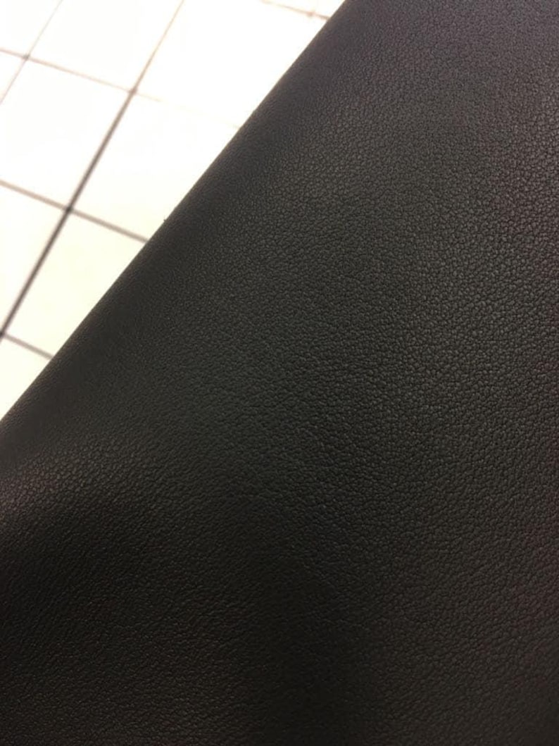 Black Lambskin Leather 5, 6, 7 sqft (0.56-0.76m2) Natural Sewing Animal Hides Italian Quality Leather For Crafts 0.5mm/1.25oz JET BLACK 516 image 8