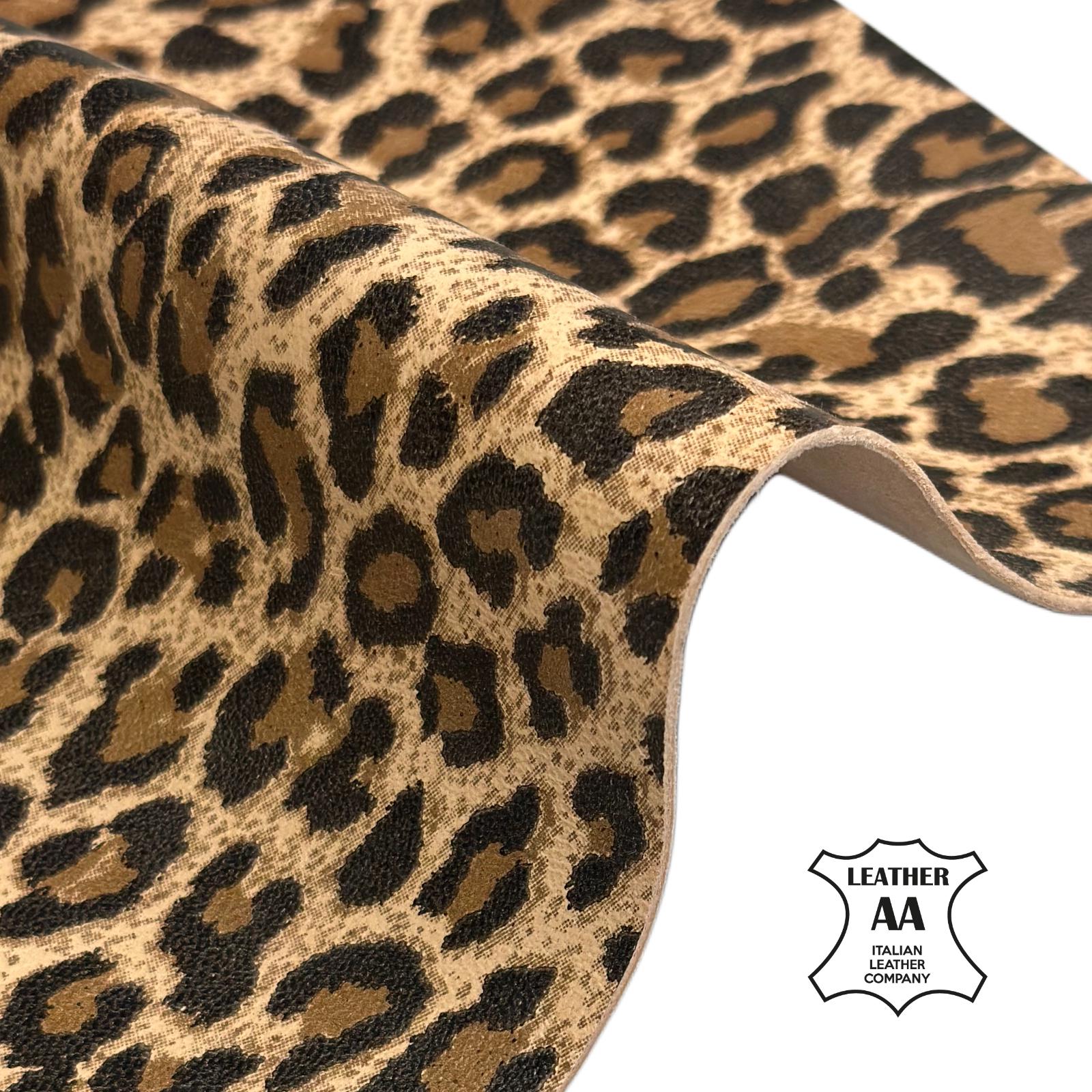 【lamb leather】豹柄ハラコgroove Leopard Leather Sheets 6x6