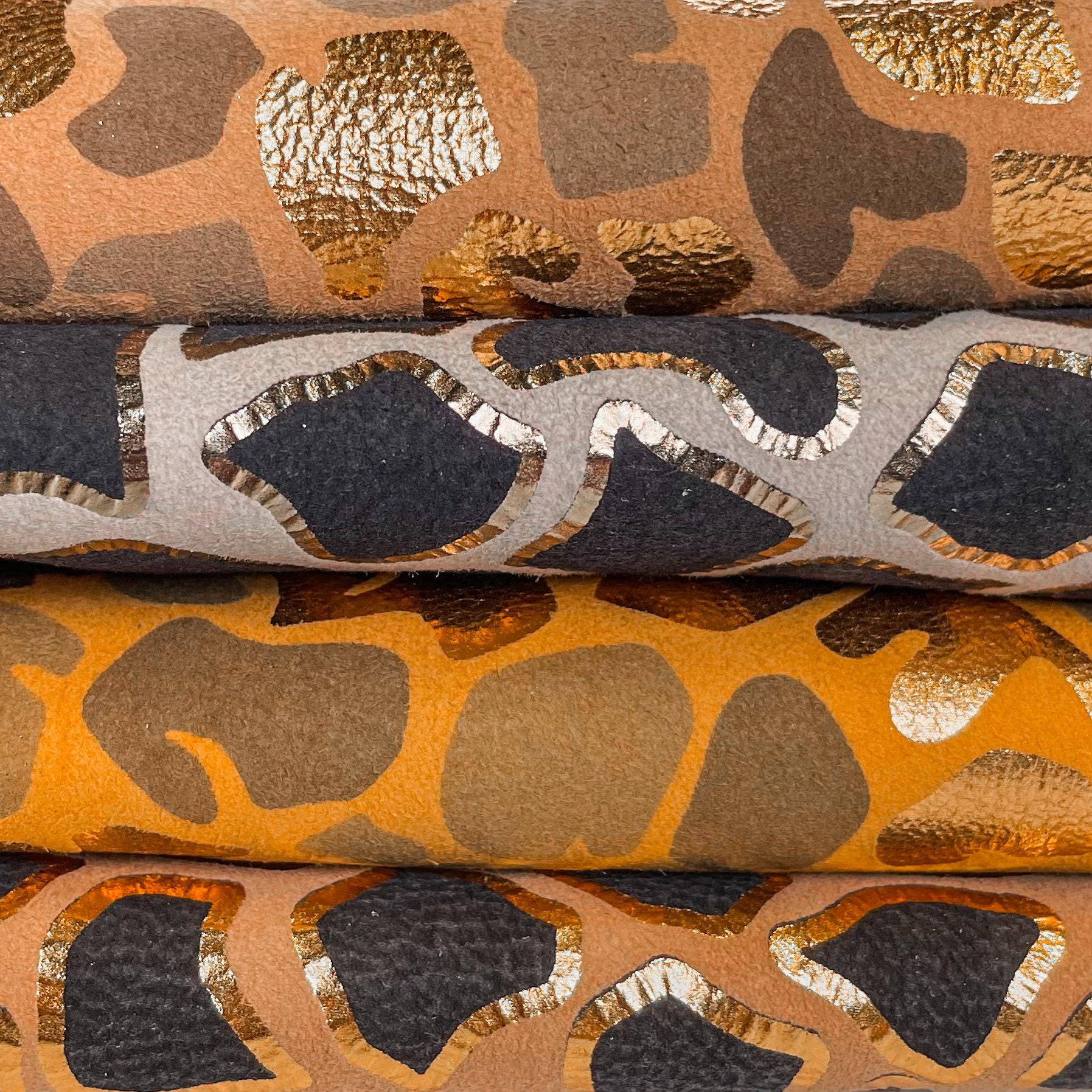 Leopard Trim Soft Various Colors Leopard Print Leather//suede Fabric for Sewing ...