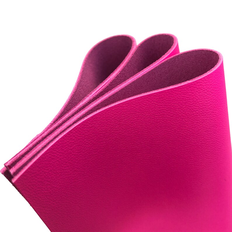 NEON PINK Leather Sheet 18x24in/45x60 Cm Genuine Leather | Etsy