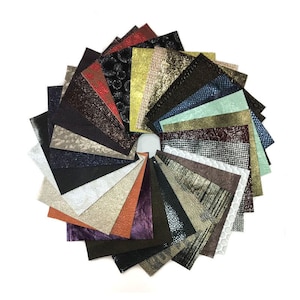 SURPRISE voorgesneden vel lederen set 5x5 inch KLEURRIJKE lederen vellen 6/12 stuks een van een soort Echte lederen vellen Schapenhuid voor oorbellen