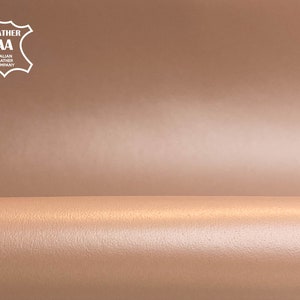 Beige Rose Leather Fabric – Genuine Sheep Leather, 0.8mm/2oz – Pink Leather for DIY Projects, Crafts, and Sewing | TUSCANY 284