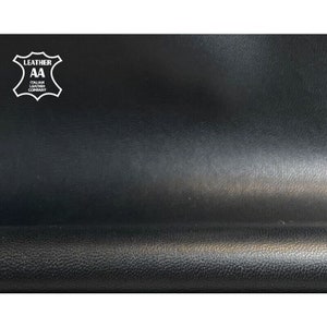 Pelle vera nera // Tessuto da cucito autentico // Materiale in pelle sottile // Pelle nera in tessuto // 5 - 8 piedi quadrati // NERO SOTTILE 1201, 0,5 mm/1,25 once