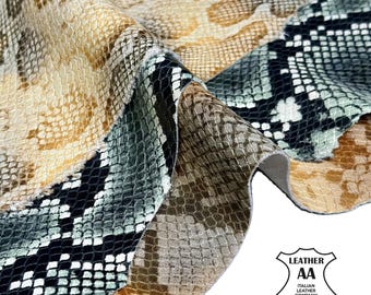 Snake Print Lambskin Leather Hide Choose One Color 1mm//2.5oz SNAKE 1725