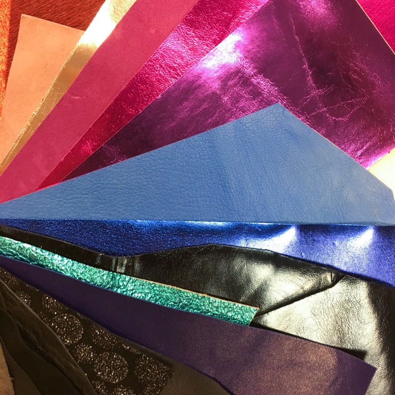 MIX Leather Scraps Colorful leather fabric pieces Precut DIY Etsy