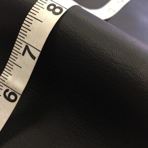 Black Lambskin Leather 5, 6, 7 sqft (0.56-0.76m2) Natural Sewing Animal Hides Italian Quality Leather For Crafts 0.5mm/1.25oz JET BLACK 516 image 5