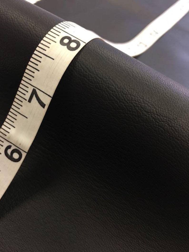 Black Lambskin Leather 5, 6, 7 sqft (0.56-0.76m2) Natural Sewing Animal Hides Italian Quality Leather For Crafts 0.5mm/1.25oz JET BLACK 516 image 5