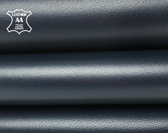 Dark Blue Genuine Leather // Lambskin Material // Crafting Leather // Navy Blue Leather// 4 -5 sqft// MAJOLICA BLUE 968 0.8 mm/2 oz