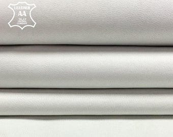 Couro de pele de cordeiro branca 5, 6, 7 pés quadrados Peles de animais genuínas 0,6 mm // 1,5 oz Peças finas ICE 703