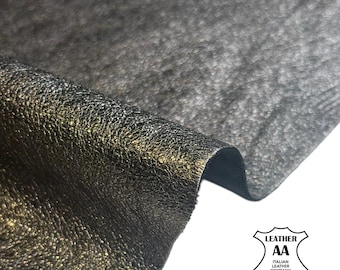 Metallic Silver Wrinkled Lambskin Leather 5 sqft Soft Pieces 1 mm (2.5 oz) Silver Shrimp 1689