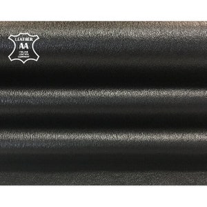 Thin SHINY Black STRETCH Leather for Legging, Pencil Skirt, Elastic Real Sheep Leathe 1.5oz Black Genuine Leather Fabric on Cotton layer 269