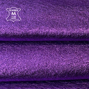 Piel de cordero crujiente color violeta metalizado, 0,36-0,66 m² (4, 5, 6 pies cuadrados), piezas texturizadas para manualidades, bricolaje y accesorios, 1 mm// 70 g (2,5 oz), CRUNCHY 1669