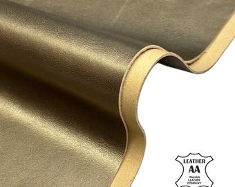 Dark Gold Metallic Lambskin Leather Sheets 6x6 / 8x10 /12x12 / 12x18 Matte Finish 0.9mm//2.25oz Golden 1723
