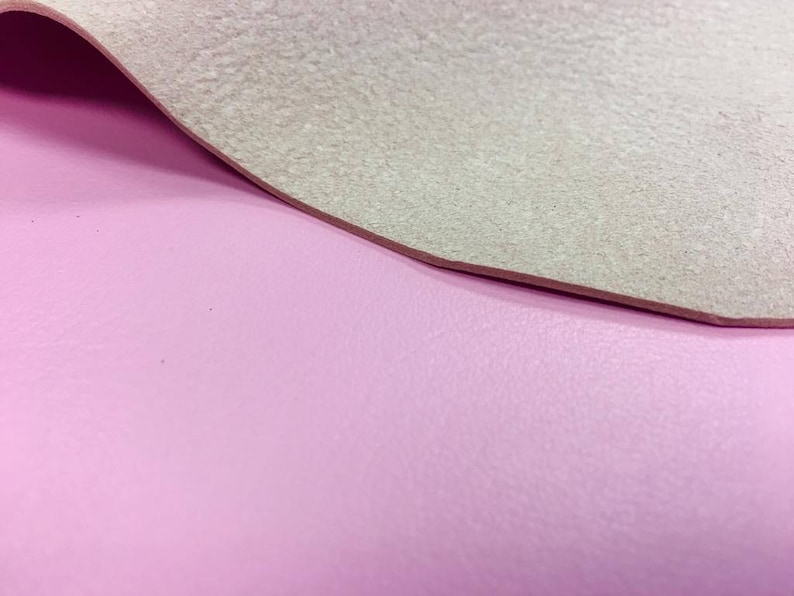 PINK leather fabric pink leather hide genuine lambskin leather hide bright pink leather pieces LILAC CHIFFON real animal skin 0.9 mm 578