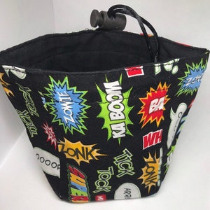 Comic Book Reversible Dice Bags