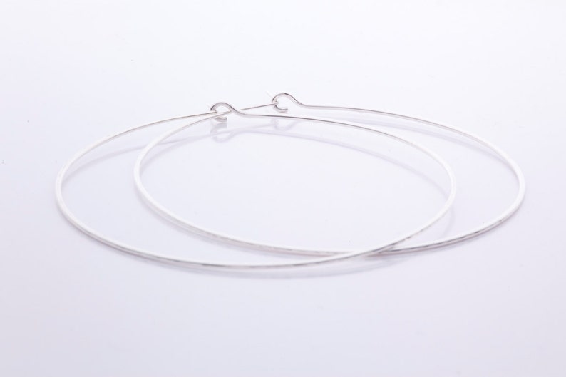 Handmade 925 Sterling Silver Extra Large Hoop Earrings image 3