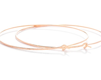 Handmade Rose Gold Filled Extra Large Hoop Earrings