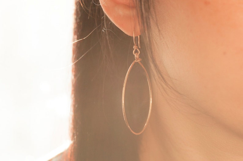 Handmade Gold Filled Medium Teardrop Earrings image 2